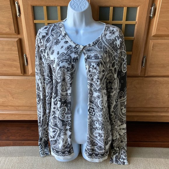 Croft \u0026 Barrow Sweaters | Croft \u0026 Barrow Black \u0026 White Cardigan Sweater M | Color: Black/White | Size: M | Sunshinejewels's Closet
